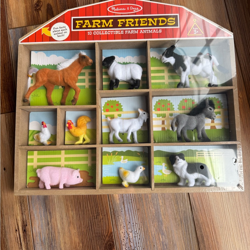 Melissa & Doug Farm Friends Animal Collection - Brown, White, Black